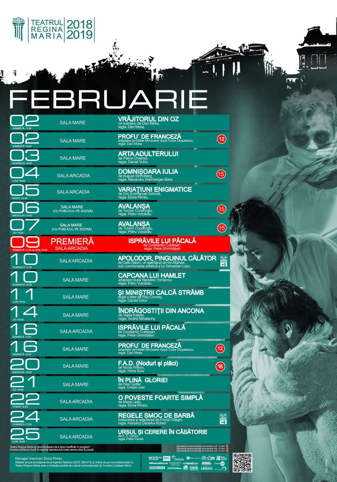 Programul Teatrului Regina Maria din Oradea