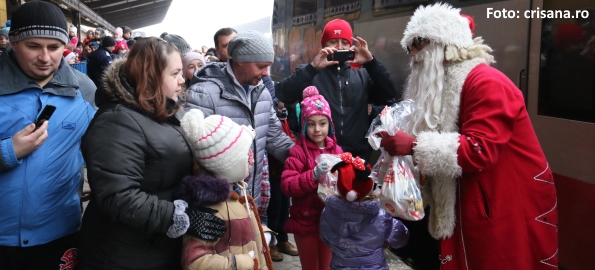 Moș Crăciun sosește sâmbătă, 22 decembrie, în Gara Oradea!